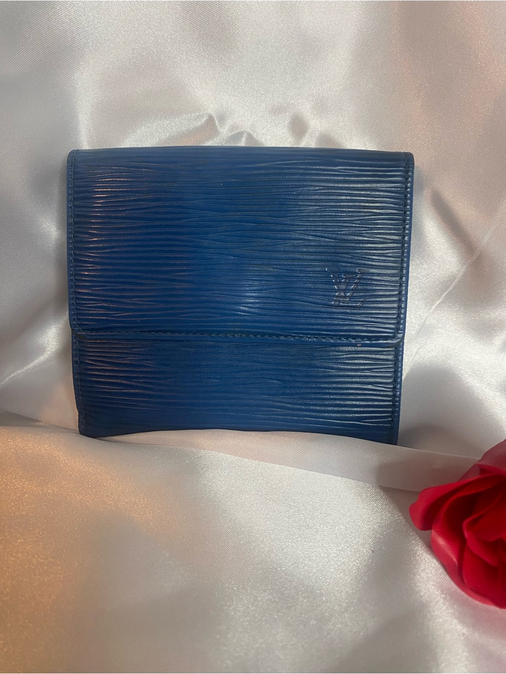 Louis Vuitton Deep Blue Epi Leather Compact Bifold Wallet